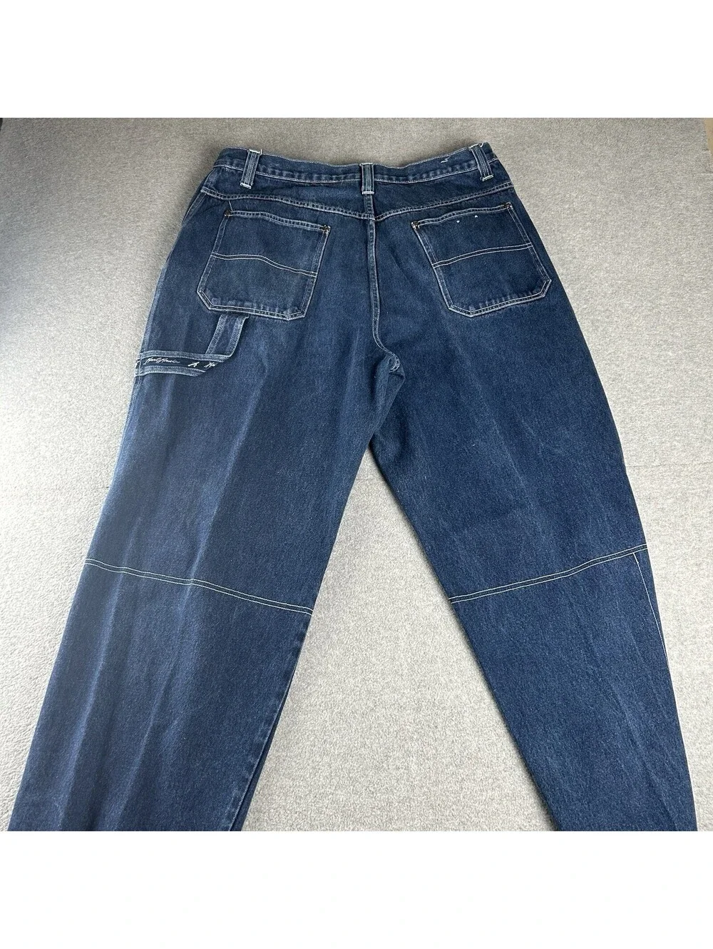 Vtg Karl Kani Men's 38x34 Baggy Relaxed Denim Jeans Streetwear Hip Hop Carpenter